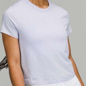 LULULEMON Classic tee PASTEL BLUE lavender BRAND NEW W ALL LABEL ATTACHED 8 NWT